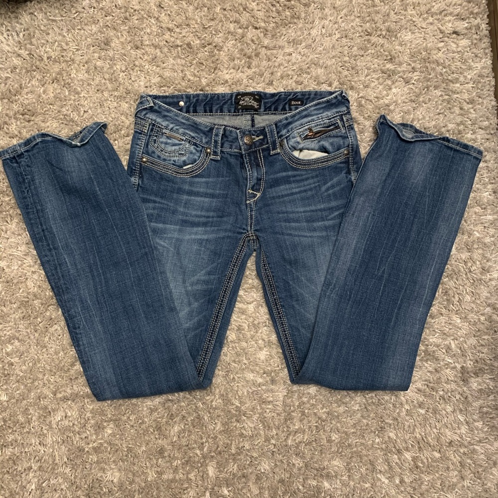 Boot Cut Low Rise Jeans - Picture 4 of 6